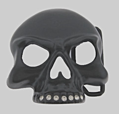 Black Skull Belt Buckles Men Skeleton Rhinestones Halloween Party Costume Pirate