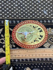 Western Buckle Gold Silver Black Red Longhorn Cowboy Oval 2 » Rodeo Buckle