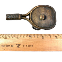 Vintage Unbranded Tennis Racket 3D Metal Belt Buckle