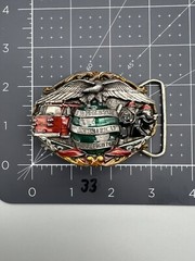 I Am Proud To Be An American Fire Fighter 1988 Belt Buckle (33)
