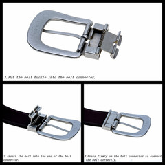 Belt Buckle Replacement Belt Buckle Removable Heavy Duty Classic Black 1.5&Prime;