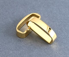 New man/woman 1 1/4&Prime; 30mm belt keeper(#028b) (2 pcs set) gold color USA
