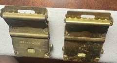 Vintage US Military Brass Web Belt Buckles Lot of 2 Vietnam RAU & Solid Brass