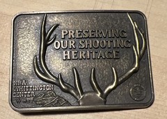 NRA Belt Buckle – « Preserving Our Shooting Heritage » Whittington Center 1975