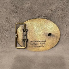 Vintage Norman Foundry NRA Gunowner And Proud Of It Belt Buckle Brass Made n USA