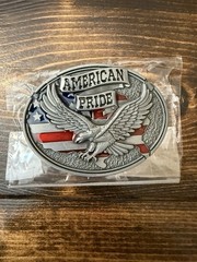 American Pride Flag Bald Eagle Metal Fashion Belt Buckle-Fits 1.5 in Belt-New