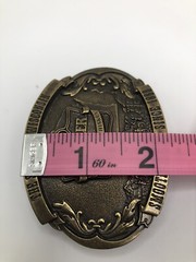 Vintage Belt Buckle Kessler Whiskey Spirit of Wisconsin Solid Brass Western