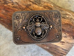 Bronze Bee Belt Buckle Handmade Western Cowboy Rodeo Insect Style Gift