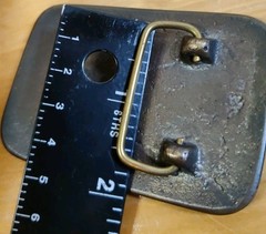 VTG BELT BUCKLE Fast Fab Erectors COMPANY Cast Metal HEAVY 2×3&Prime; Fits 1.5&Prime; Belt