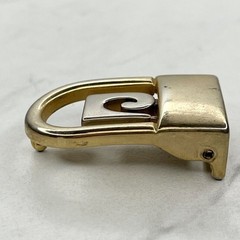 Silver and Gold Tone Clamp Style Simple Basic Belt Buckle