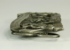 Civil War Commemorative belt buckle western pewter 1982 Siskiyou Buckle Co.