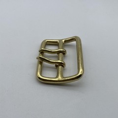 50mm Brass Buckle Sam Browne Double Prong Buckle Leather Belt Buckle