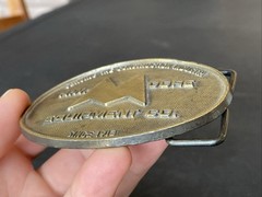 VTG BELT BUCKLE HW Moore Equipment Co Denver Colorado Construction Since 1913