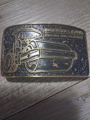INGERSOLL RAND BELT BUCKLE CONSTRUCTION EQUIPMENT APC SOLID BRONZE ROLLER PAVER.