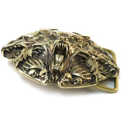 Belt buckle « Cerberus », Animal buckle,Three headed dog, Hell dog, monster dog