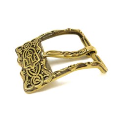 Brass belt buckle Runic, pin type, runic buckle, ornament for 1.5 casual belt