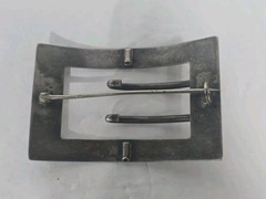 Antique Worn Western Floral Engraved Antique Belt Buckle 1 1/2&Prime;