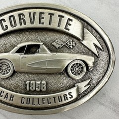 Vintage 1984 Vette Set 1956 Corvette Collectors Belt Buckle Made USA