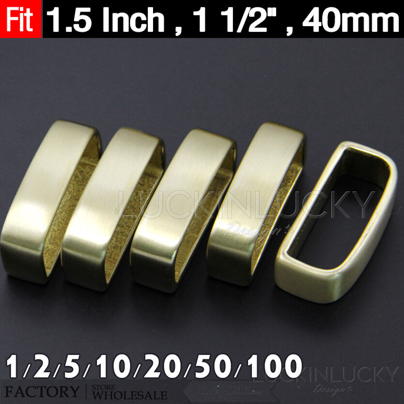 Wholesale Belt Spacer solid brass belt keeper Carved pattern belt Loop 1.5&Prime;40mm