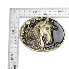 Horse Head Belt Buckle Western Cowboy Motorcycle Riding Belt Buckle