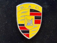 BAD B.A.D. Motor Company 1948 Belt Buckle Dragon Crest Shield Belt Buckle