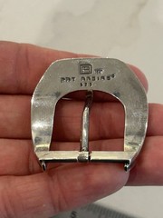 PAT AREIAS 925 Sterling & 18k Yellow Gold Modernist 3 Pc Belt Buckle Set