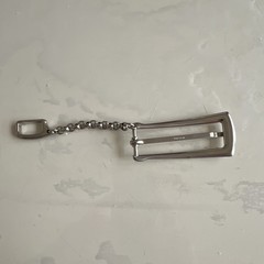 Vintage Gianfranco FERRE STUDIO Silver Belt Buckle Chain Keeper Made in Italy