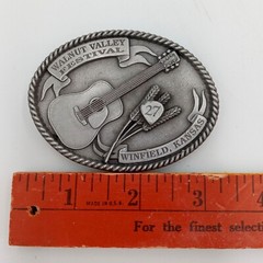 Acoustic Guitar 1998 Belt Buckle Walnut Valley Festival 27th Winfield KS Music F