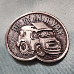 Bergamot Brass Works R-39 « Do It In A Van » Vehicle Western Belt Buckle 1.5&Prime;