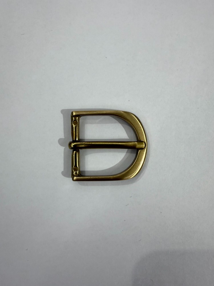 Solid Brass Satin Brass Belt Buckle Made in Italy Fits 1.18&Prime; Belt Strap