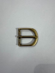 Solid Brass Satin Brass Belt Buckle Made in Italy Fits 1.18&Prime; Belt Strap