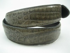 GENUINE CROCODILE BELTS 1-3/8&Prime; & 1.5&Prime; WIDE, W/ 2 PC SET SILVER 925 SOLID BUCKLE