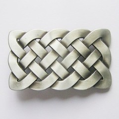 NEW IRISH CELTIC KNOTS SILVER MEDIAVAL BELT BUCKLE