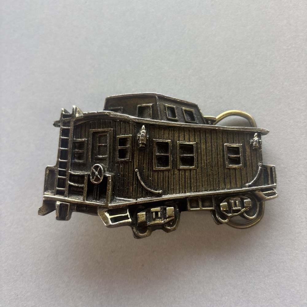 The Great American Buckle Co. Caboose Train Belt Buckle USA Chicago 1979