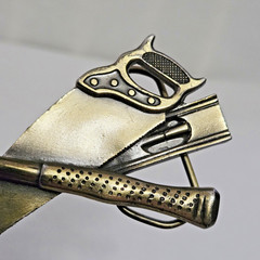 Belt Buckle – The Great American Buckle Co 1981 Carpenter&rsquo;s Tools (with wear)