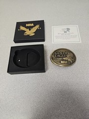 NRA Golden Eagles 2013 Commemorative LTD Belt Buckle Brass W/Box #D-5