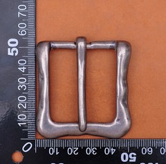 Biker Heavy Duty Solid Antique Prong Single Pin Buckle For 35MM Veg Leather Belt