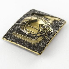 Aviator solid brass belt buckle, The Ghost of Kyiv, Ukrainian aviator buckle