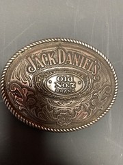Vintage Western Style Jack Daniels Belt Buckle / Old #7 Brand Hipster