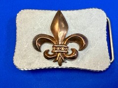 Fleur De Lis Centerpiece Saints Symbol Conner Custom Jewelry Artisan Belt Buckle
