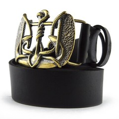 Brass belt buckle Trident Anchor, Ukrainian symbol, Sea anchor belt buckle