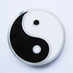 Vintage Style Enamel Yin Yang Taiji Round Belt Buckle also Stock in the US