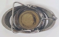 1776-1976 bicentennial Eisenhower Liberty Bell Moon Silver Dollar Belt buckle