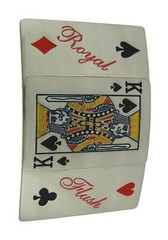 Royal Flush Straight Winner King Spade Casino Gambler Belt Buckle Western Rodeo