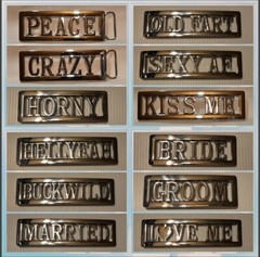 Personalized Custom Name Metal Belt Buckle -Put your name / word on a Buckle