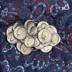 Vintage Coin Belt Buckle 1970s USA Made Novelty Statement Piece