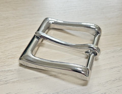Silver 1 1/2inches (38 mm) Single Tongue Prong Square Belt Buckle Silver NEW