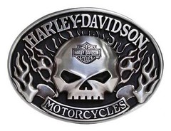 Harley-Davidson Men&rsquo;s Immunity Skull Belt Buckle, Antique Nickel Finish