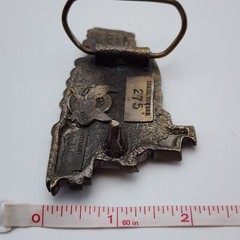 Vtg Steam Train Mens Belt Buckle 165 Great American Belt Co Chicago Brass 1980s