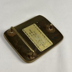 Vintage Dee Cee Brand Brass Belt Buckle Washington Manufacturing Workwear
